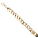 9ct Yellow Gold ID Curb Bracelet 8.5"