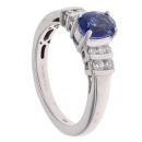 18ct White Gold 0.20ct Diamond And Sapphire Ring