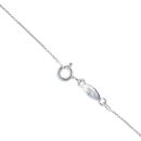 18ct White Gold 0.15ct Diamond Pendant and Chain 18"