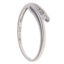 9ct White Gold 0.10ct Diamond Trilogy Ring