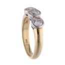 18ct Yellow And White Gold 1.20ct Diamond Trilogy Ring