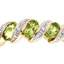 9ct Yellow Gold Diamond and Peridot Dress Ring