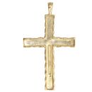 9ct Yellow Gold Engraved Crucifix  Pendant