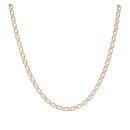 9ct Yellow and White Gold Double Curb Chain 18"