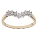 9ct Yellow Gold 0.25ct Brilliant Cut Diamond Wishbone Ring