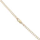 9ct Yellow Gold Square Curb Chain 18"