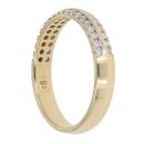 18ct Yellow Gold 0.25ct Diamond Two Row Ring