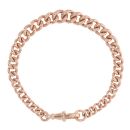 9ct Rose Gold Curb Bracelet 7.5"