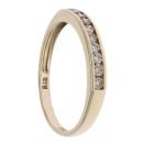 9ct Yellow Gold 0.25ct Brilliant Cut Diamond Half Eternity Ring