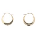 9ct Yellow Gold Cubic Zirconia Hoop Earrings