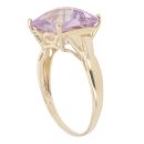 9ct Yellow Gold Amethyst Single Stone Ring