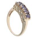 9ct Yellow Gold Five Stone Tanzanite Ring