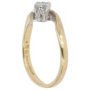 18ct Yellow Gold 0.26ct Brilliant Cut Diamond Two Stone Ring