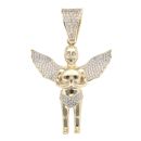 9ct Yellow Gold Cubic Zirconia Cherub Pendant
