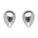 Silver Pear Stud Earrings
