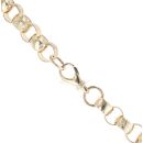 9ct Yellow Gold Patterned and Plain Belcher Chain 20"