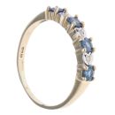 9ct Yellow Gold 0.05ct Diamond And Sapphire Ring