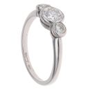 18ct White Gold 1.25ct Brilliant Cut Diamond Trilogy Ring