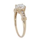 14ct Yellow Gold Cubic Zirconia Stone Set Ring