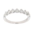 9ct White Gold 0.50ct Diamond Half Eternity Ring
