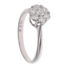 18ct White Gold 0.55ct Brilliant Cut Diamond Cluster Ring