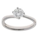 Platinum 0.75ct Brilliant Cut Diamond Twist Solitaire Ring