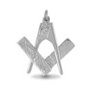 Mint Of London 925 Silver Masonic Scissor Pendant