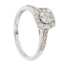 9ct White Gold 0.50ct Diamond Cluster Ring