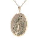 9ct Yellow Gold Patterned Locket Pendant And Chain 16"