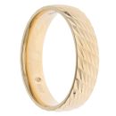 14ct Yellow Gold Textured 6mm Wedding Band