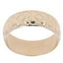 9ct Yellow Gold Wedding Patterned Band 6.5mm