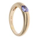 14ct Yellow Gold Tanzanite Single Stone Ring