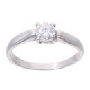 18ct White Gold Solitaire 0.50ct Diamond Ring
