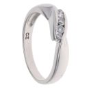 9ct White Gold Five Stone Cubic Zirconia Ring