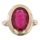 9ct Yellow Gold Created Ruby Solitaire Ring