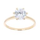 9ct Yellow Gold Cubic Zirconia Single Stone Ring