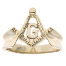 9ct Yellow Gold Masonic G Initial Signet Ring