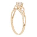 14ct Yellow Gold Cubic Zirconia Solitaire Ring