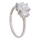 9ct White Gold Cubic Zirconia Three Stone Ring