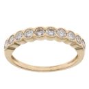 18ct Yellow Gold 0.50ct Brilliant Cut Diamond Half Eternity Ring