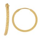 22ct Yellow Gold Dot Grain Hoop Earrings
