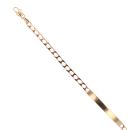 9ct Yellow Gold Square Curb ID Bracelet 8"