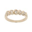 9ct Yellow Gold 0.10ct Diamond Five Stone Ring