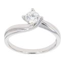 18ct White Gold 0.50ct Diamond Twist Solitaire Ring