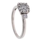18ct White Gold 0.50ct Diamond Cluster Ring