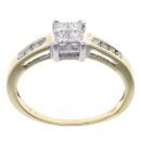 18ct Yellow Gold 0.33ct Diamond Cluster Ring