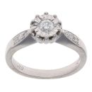 18ct White Gold 0.20ct Brilliant Cut Diamond Solitaire Ring