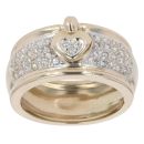 9ct Yellow Gold Cubic Zirconia Heart Ring