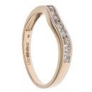 9ct Yellow Gold 0.25ct Brilliant Cut Diamond Wishbone Ring