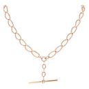 9ct Rose Gold Albert T Bar Chain 16"